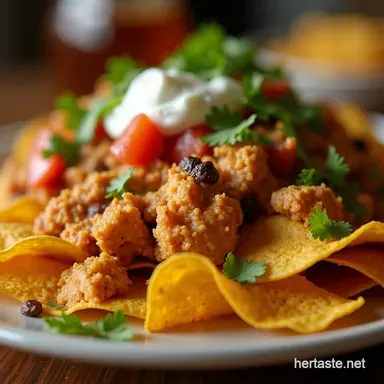Touchdown Time Best Chicken Nachos Recipe for Game Day Recipe Card
