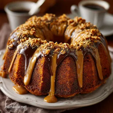 Unbelievably Moist Butterfinger Bundt Cake with Peanut Glaze Recipe Card