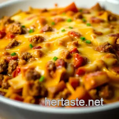 Ultimate Cheesy Burger Casserole Delight: A Family Favourite Recipe Card