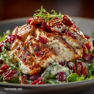 Perfect Cranberry and Pecan Chicken Salad Not Too Wet Always Crunchy Recipe Card