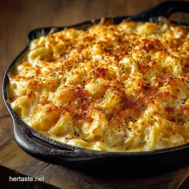Creamy Baked Mac Cheese Ultimate TripleCheese Comfort Food Recipe Card