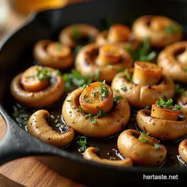 Ultimate Garlic Butter Mushrooms Recipe with Fresh Thyme Recipe Card