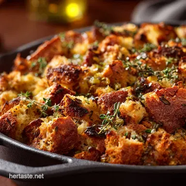 Homemade Stuffing: The Ultimate Traditional Sage Thyme Recipe Recipe Card