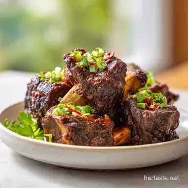 Ultimate Slow Cooker Short Ribs Recipe for 4 Servings Recipe Card