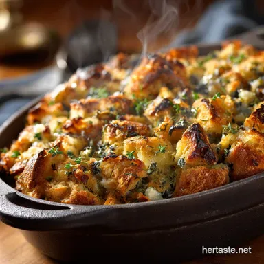 Thanksgiving Stuffing: Ultimate Sage Thyme Casserole Recipe Recipe Card