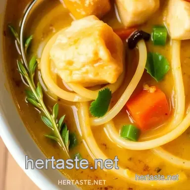 Vegan Chicken Noodle Soup for a Sick Throat presentation