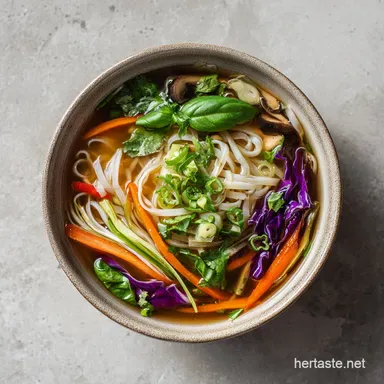 Vegetarian Pho Recipe for 4 Servings Recipe Card