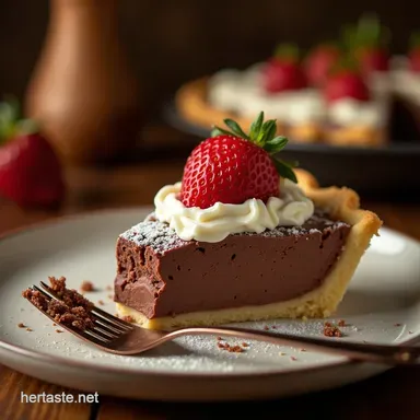 Decadent French Silk Pie Recipe with Buttery Shortbread Crust Recipe Card