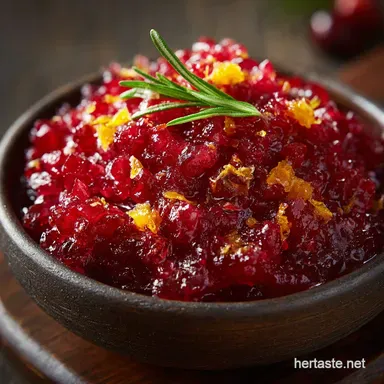 Vintage Fresh Cranberry Orange Relish: 10-Minute No-Cook Recipe Recipe Card