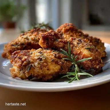 Walnut and Rosemary OvenFried Chicken Recipe: Ultra-Crispy Crust Recipe Card