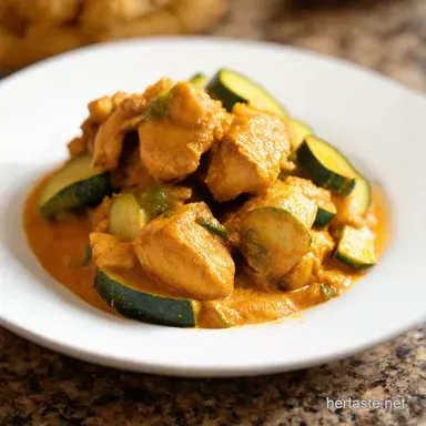 Yeehaw Cowboy Butter Chicken with Zucchini 15Min Dinner Recipe Card