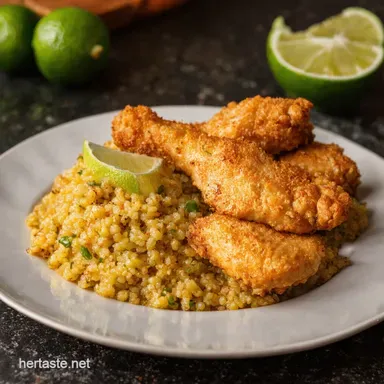 Garlic Lime Chicken Tenders and Quinoa Zesty Weeknight Win Recipe Card