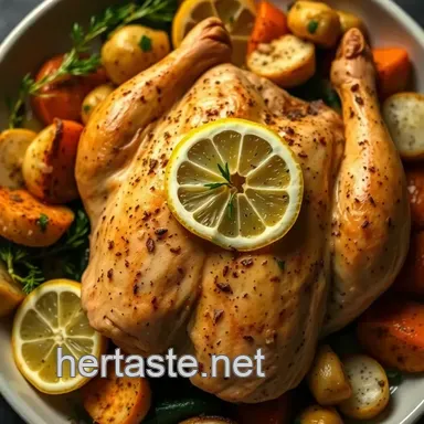 Zesty Lemon Herb Chicken & Veggies: Delish Dinner Ideas! Recipe Card