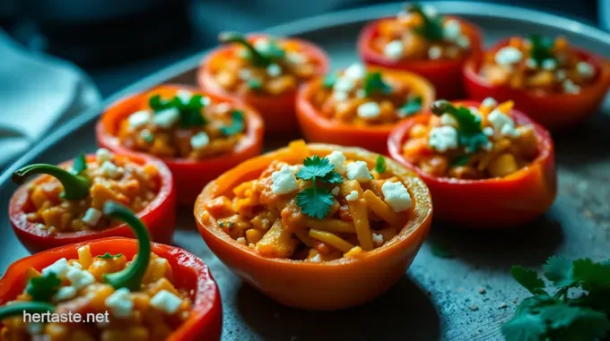 Cheesy Fiesta Stuffed Mini Peppers