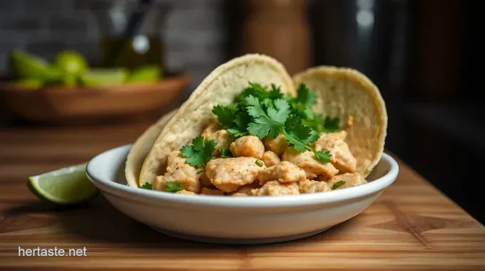 Cilantro-Lime Chicken Tacos with Avocado Crema