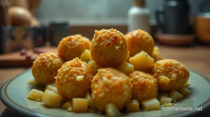 Crispy Potato Balls with a Cheesy Twist