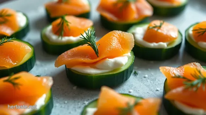 Festive Smoked Salmon Canapés with Cream Cheese and Dill