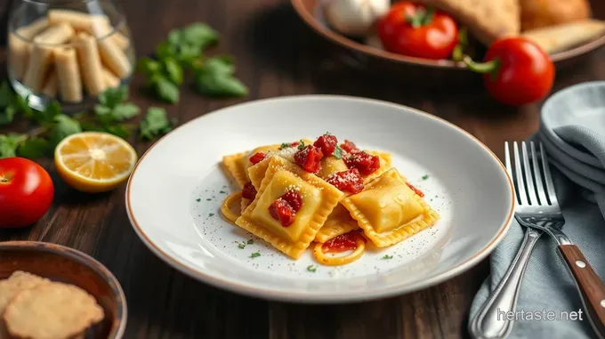 Spinach & Ricotta Ravioli with Brown Butter Sage Sauce