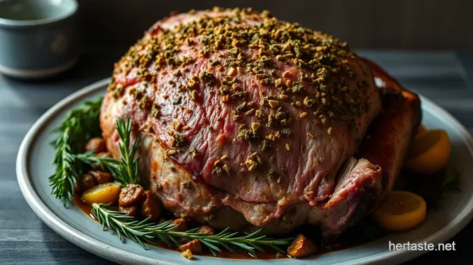 Succulent Herb-Crusted Roast Lamb