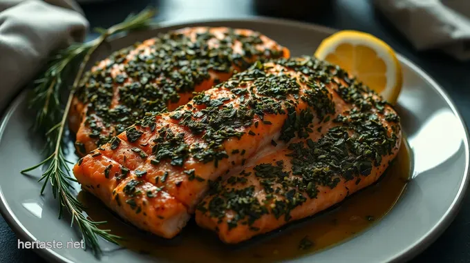 Sumptuous Herb-Crusted Salmon Steak