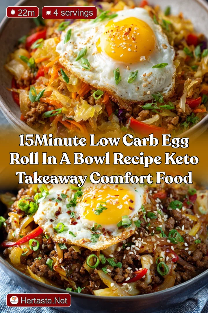 15Minute Low Carb Egg Roll In A Bowl Recipe Keto Takeaway Comfort Food