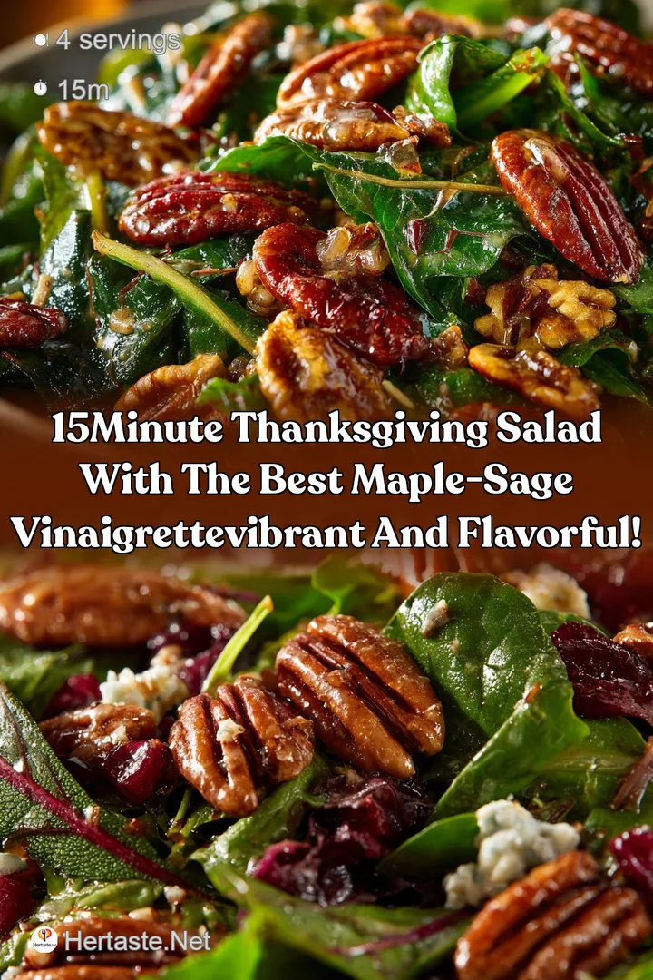 15Minute Thanksgiving Salad with the Best Maple-Sage VinaigretteVibrant and Flavorful!