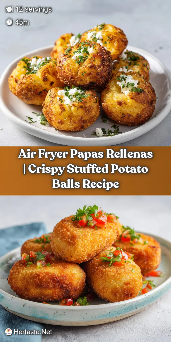 Close-up of a perfectly golden, air-fried potato ball revealing a savory, steaming interior.