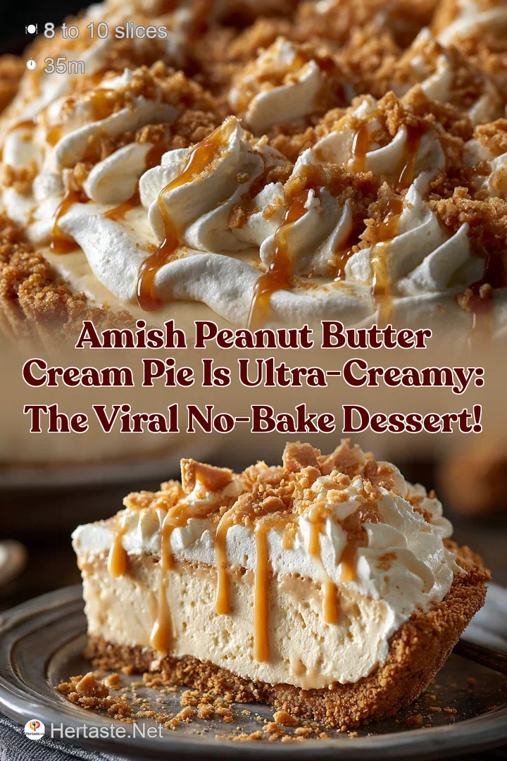 Amish Peanut Butter Cream Pie is Ultra-Creamy: The Viral No-Bake Dessert!
