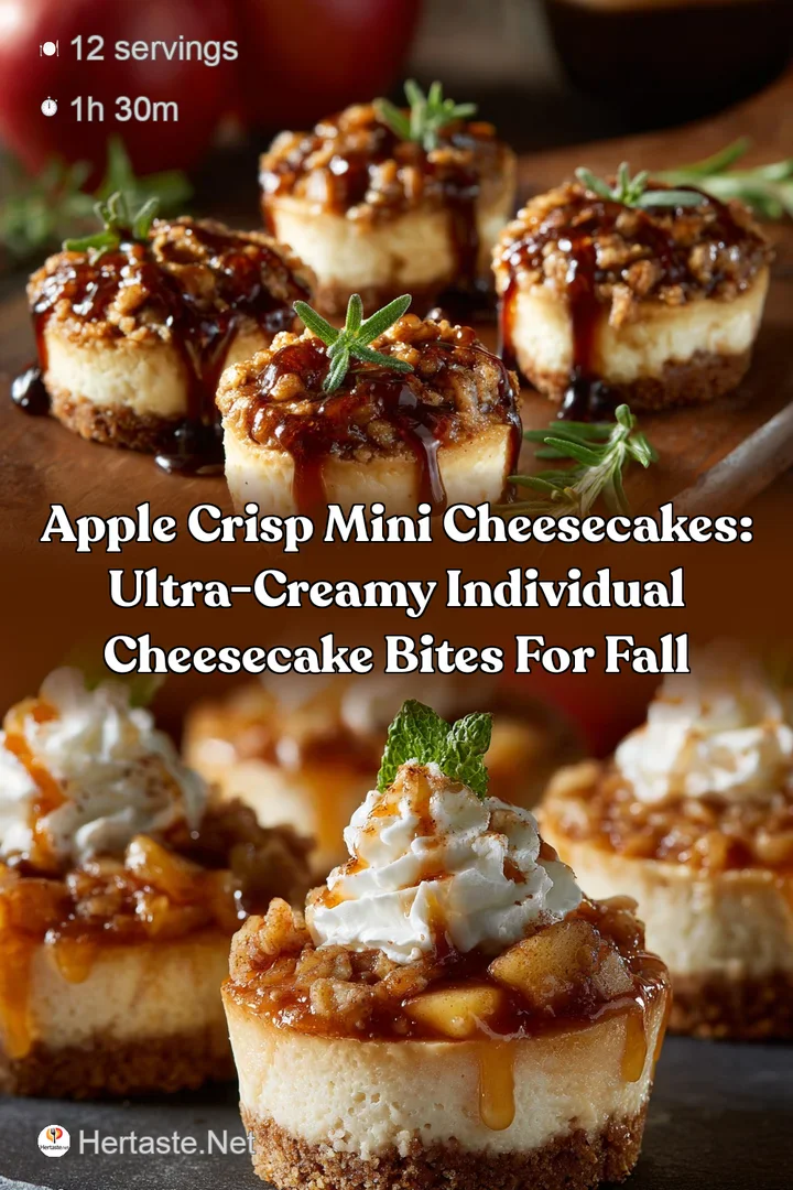 Apple Crisp Mini Cheesecakes: Ultra-Creamy Individual Cheesecake Bites for Fall