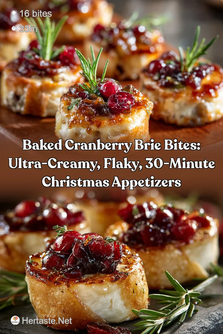 Baked Cranberry Brie Bites: Ultra-Creamy Flaky 30-Minute Christmas Appetizers