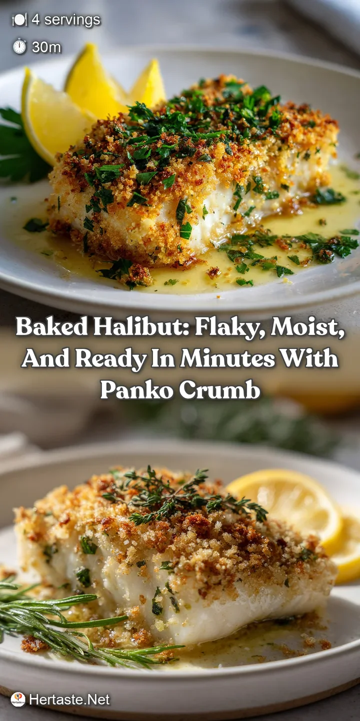 Baked Halibut: Flaky Moist and Ready in Minutes with Panko Crumb