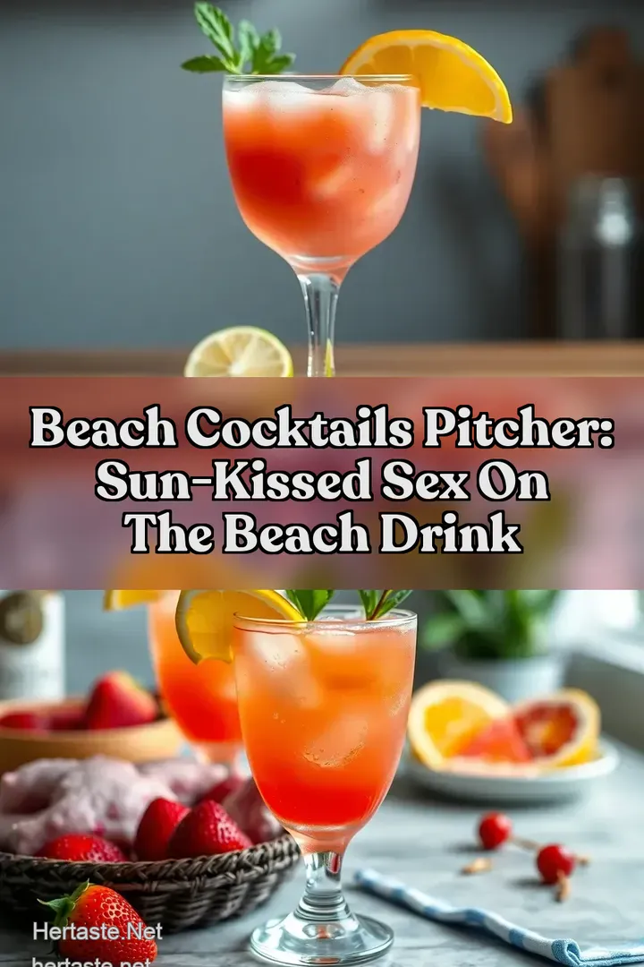 Beach Cocktails Pitcher: Sun-Kissed Sex on the Beach Drink : PIN FOR LATER Beach Cocktails Pitcher: Sun-Kissed Sex on the Beach Drink