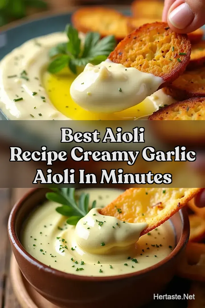 Best Aioli Recipe Creamy Garlic Aioli in Minutes