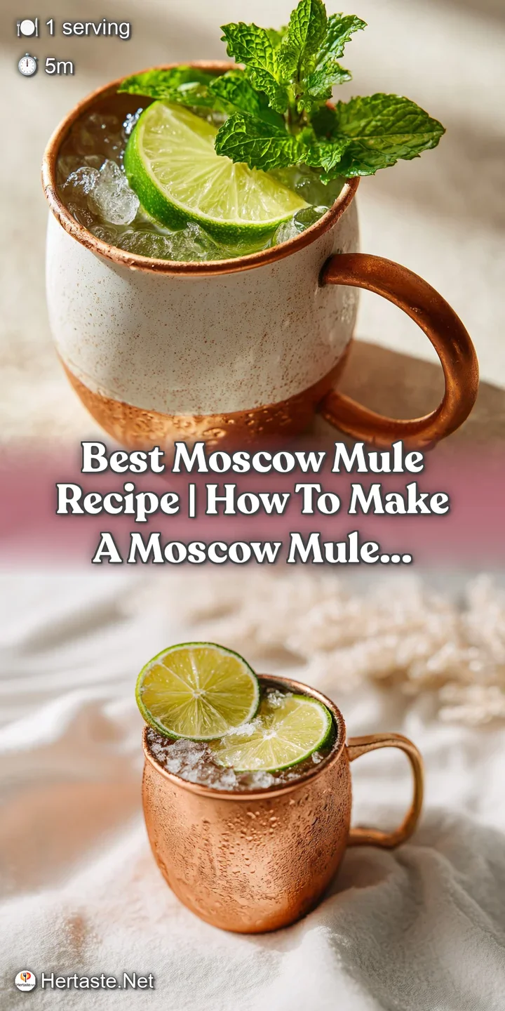 Close-up shot of a frosty Moscow Mule in a copper mug, highlighting the fizz and lime, looking crisp and thirst-quenching.