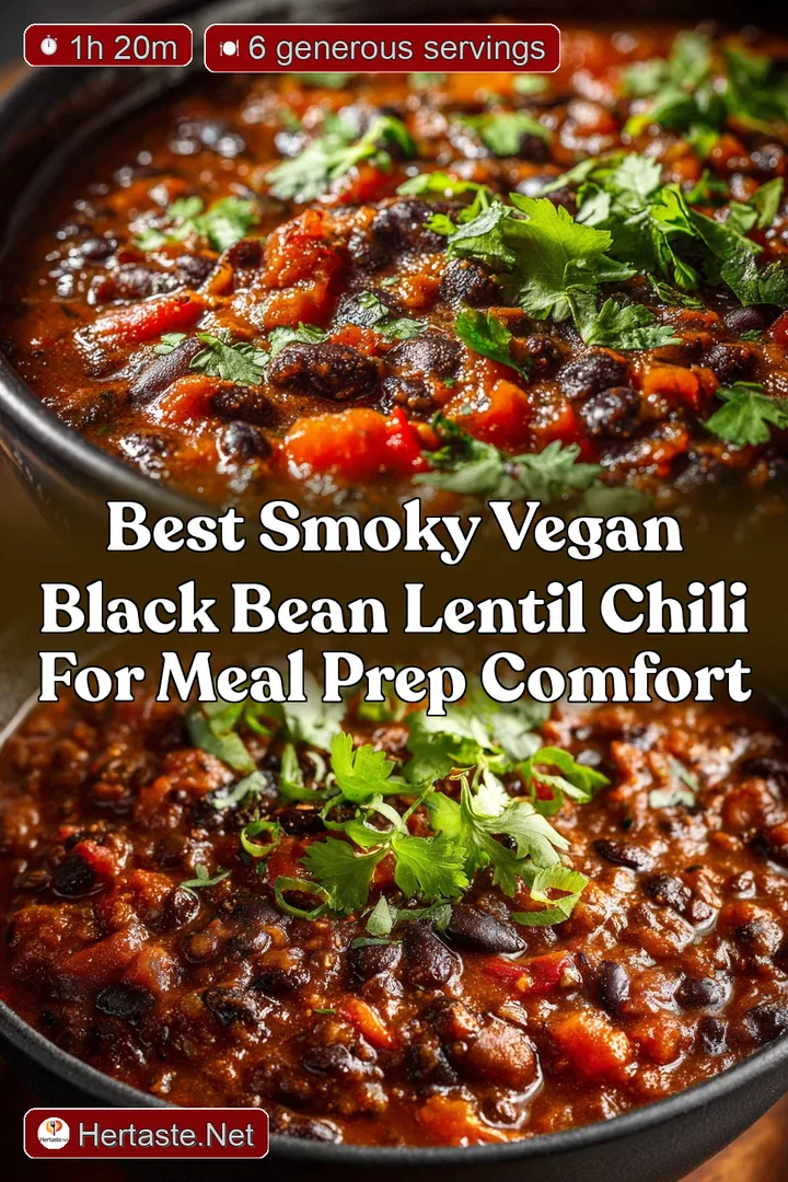Best Smoky Vegan Black Bean Lentil Chili for Meal Prep Comfort