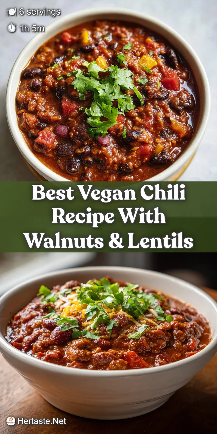 Close-up of the chili's surface, highlighting the chunky texture, deep red-brown color, and the contrasting textures of wa...