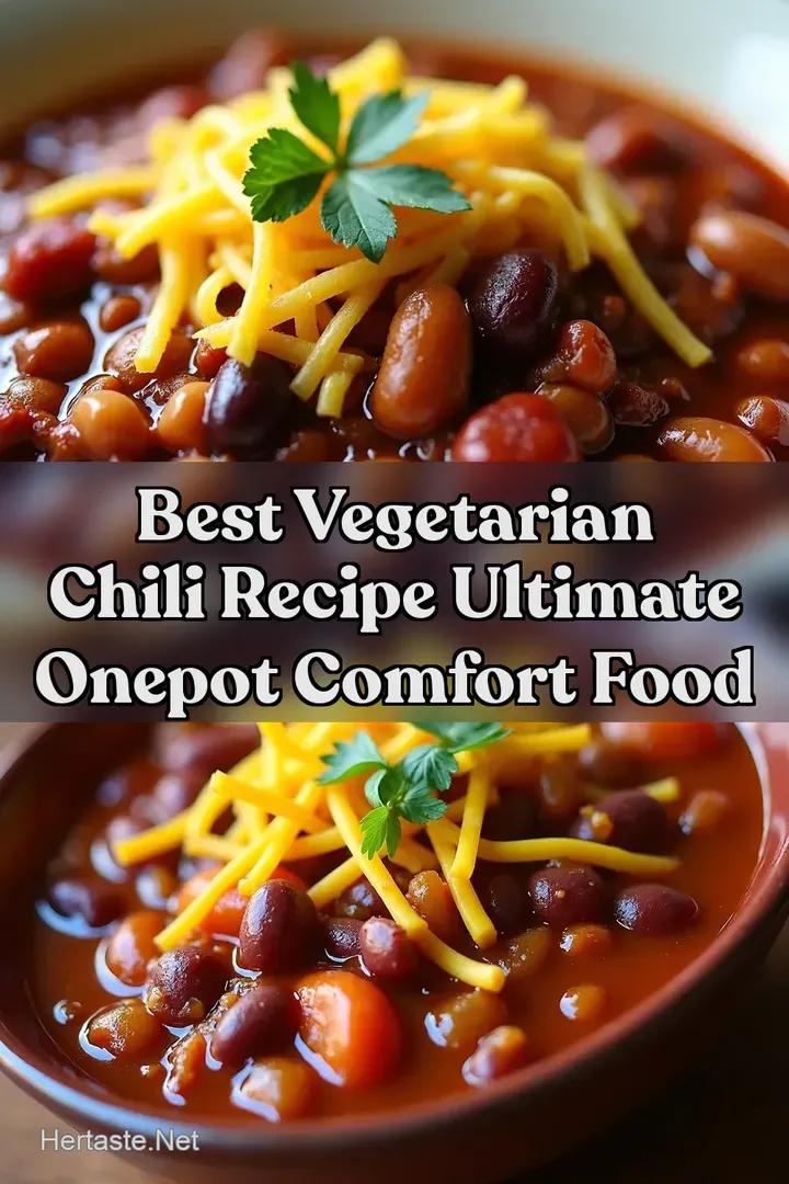 Best Vegetarian Chili Recipe Ultimate OnePot Comfort Food