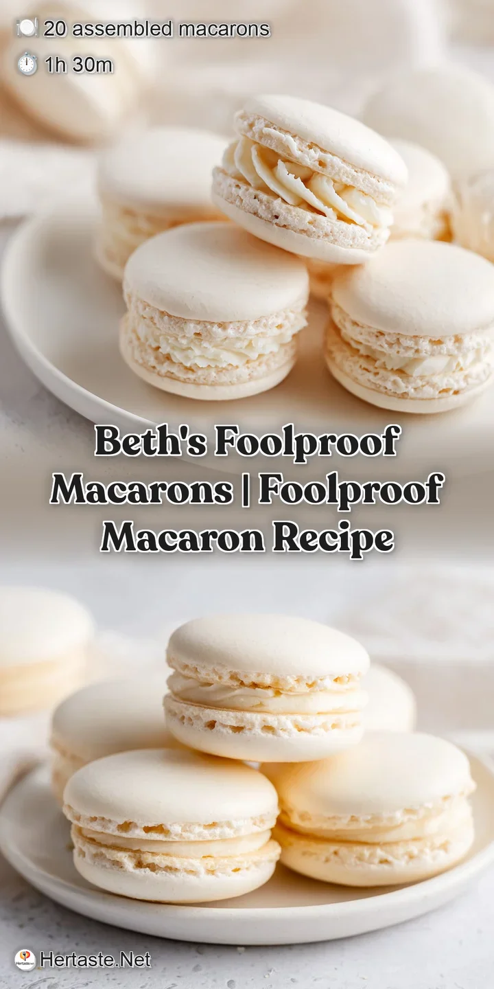Close-up of a bitten macaron showing the thin, crisp outer shell and a dense, velvety buttercream center.