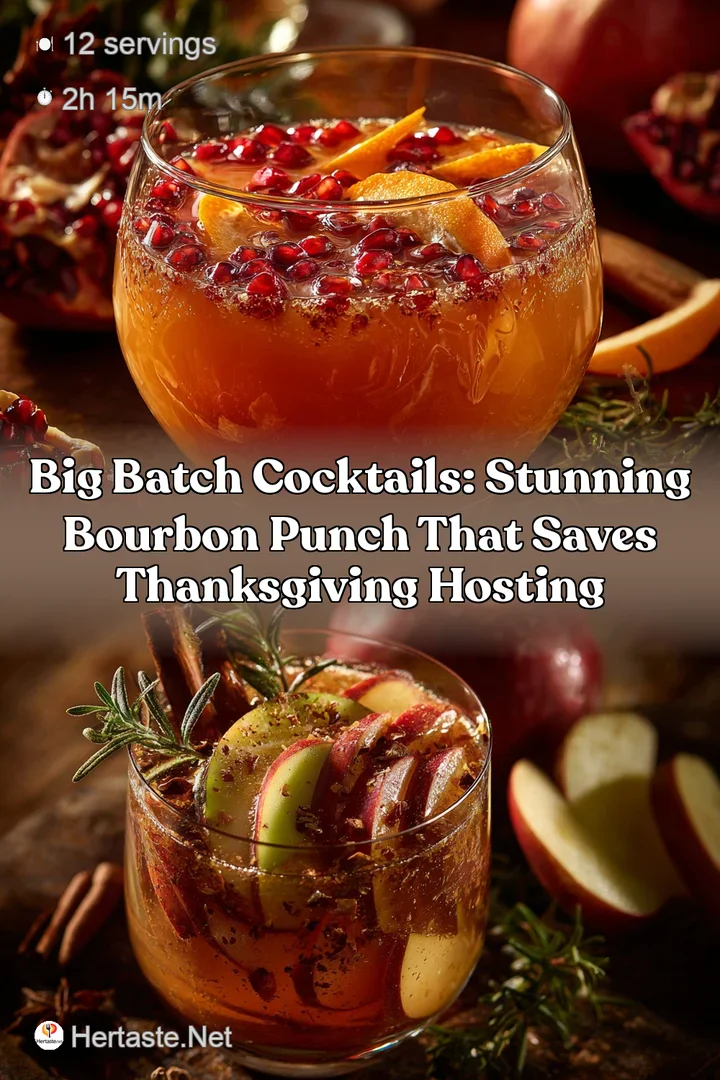 Big Batch Cocktails: Stunning Bourbon Punch that Saves Thanksgiving Hosting