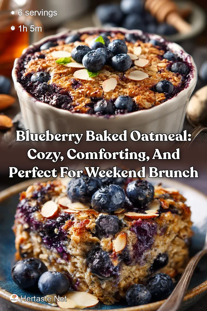 Blueberry Baked Oatmeal: Cozy comforting and perfect for weekend brunch