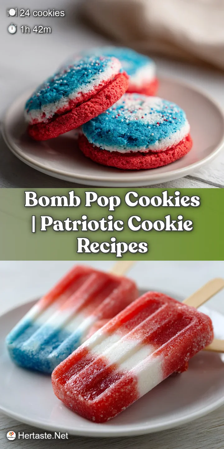 Close-up of a crinkly red and blue swirled cookie with a white center, hinting at a sweet, crisp bite.