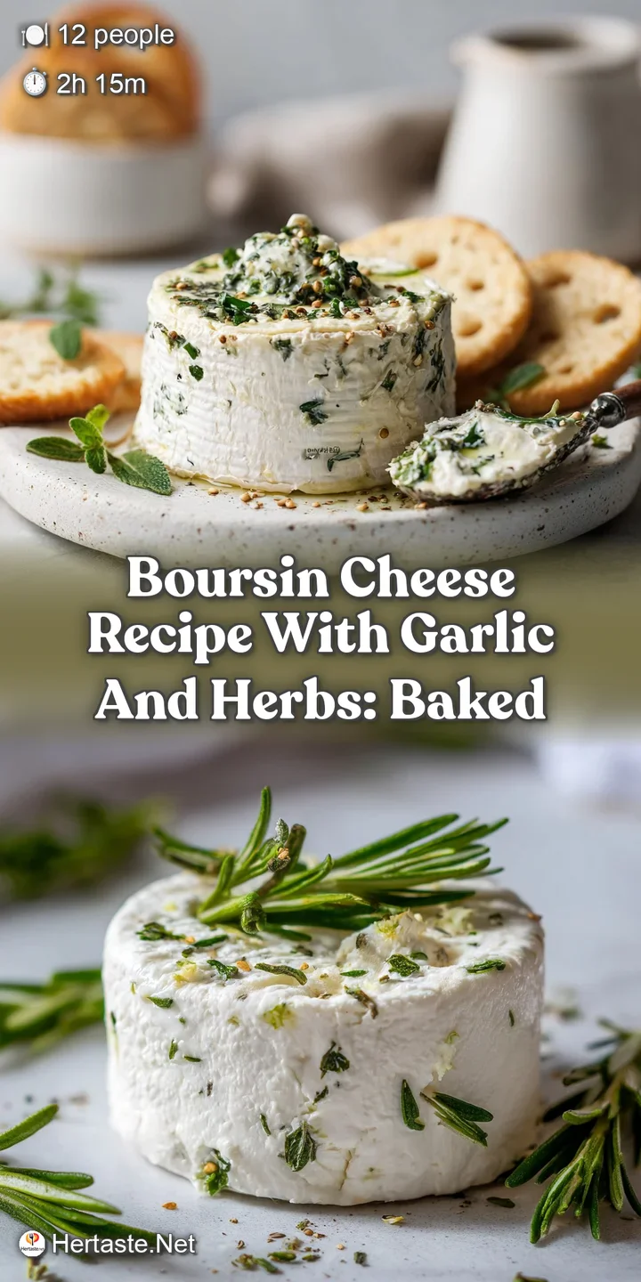 Close-up of bubbling, golden cheese with vibrant green herbs and visible garlic cloves, capturing the rich texture and war...