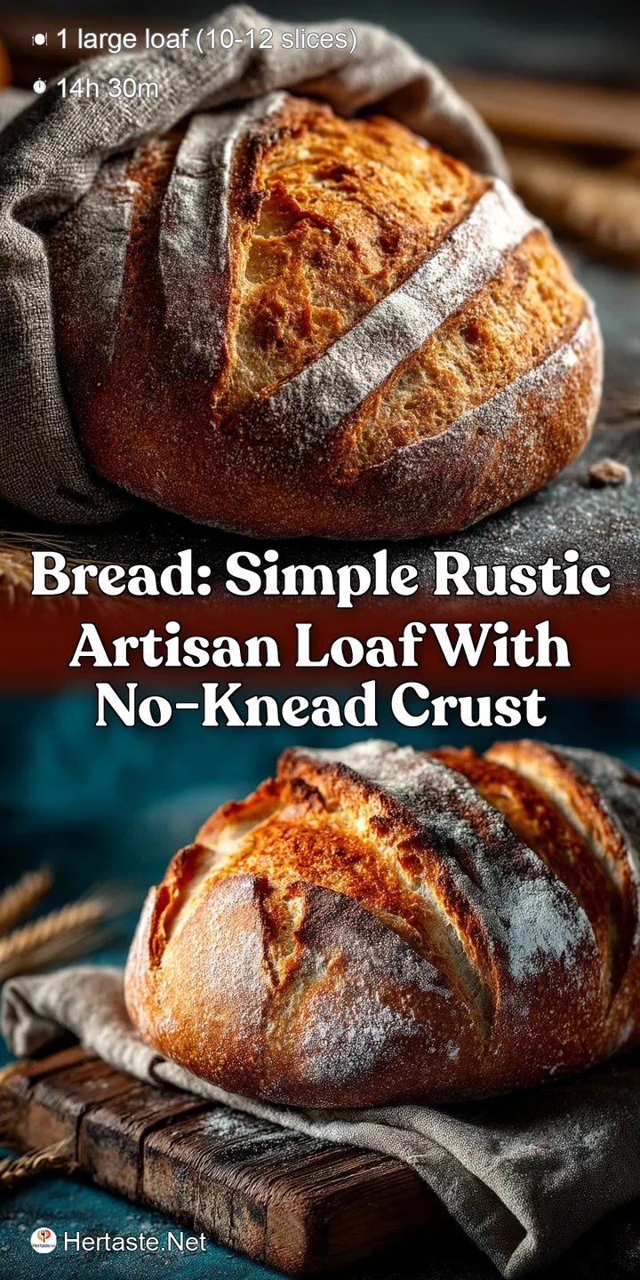 Bread: Simple Rustic Artisan Loaf with No-Knead Crust