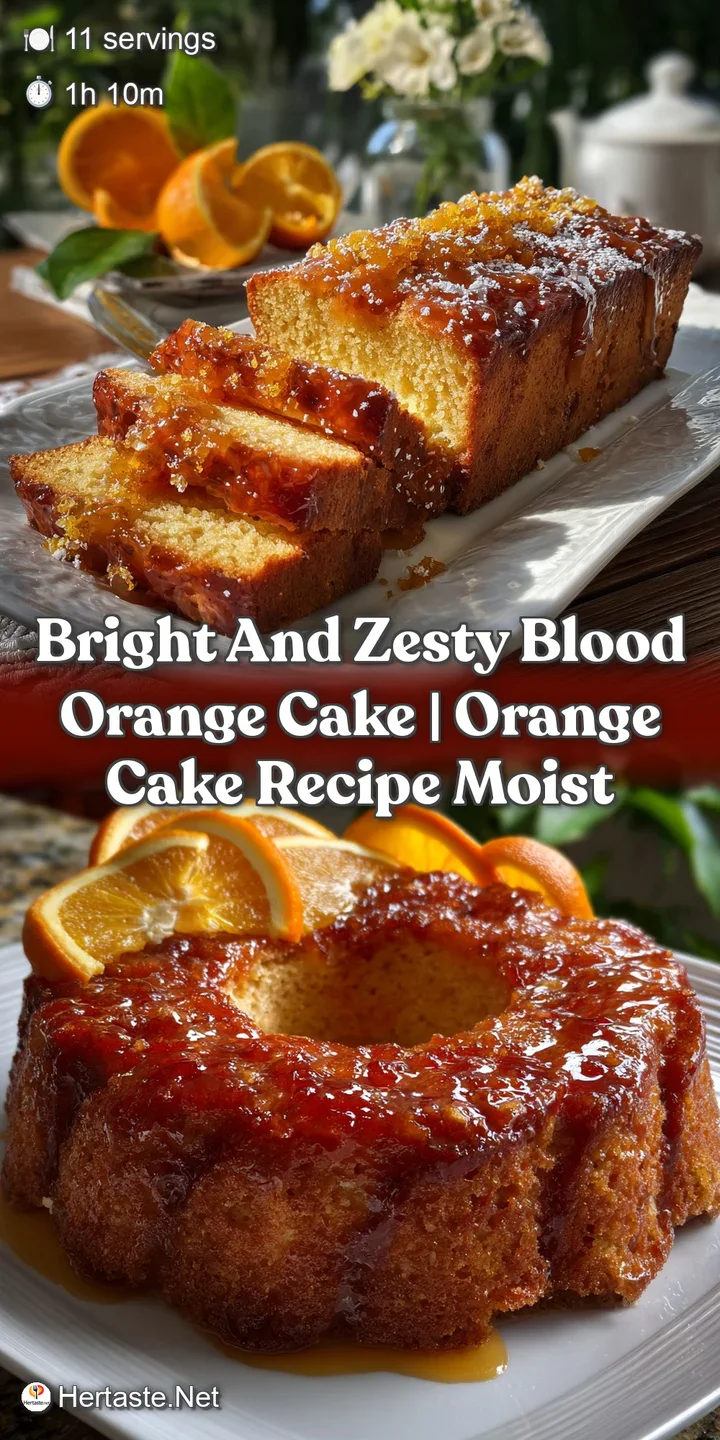Bright and Zesty Blood Orange Cake | Orange Cake Recipe Moist