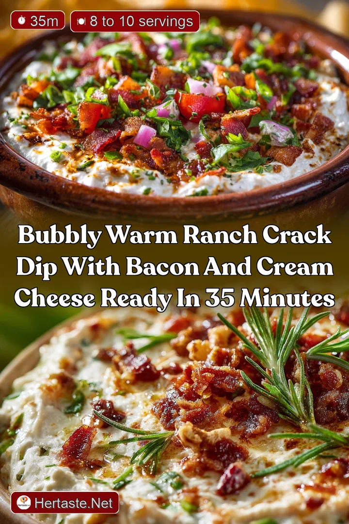 Bubbly Warm Ranch Crack Dip with Bacon and Cream Cheese Ready in 35 Minutes