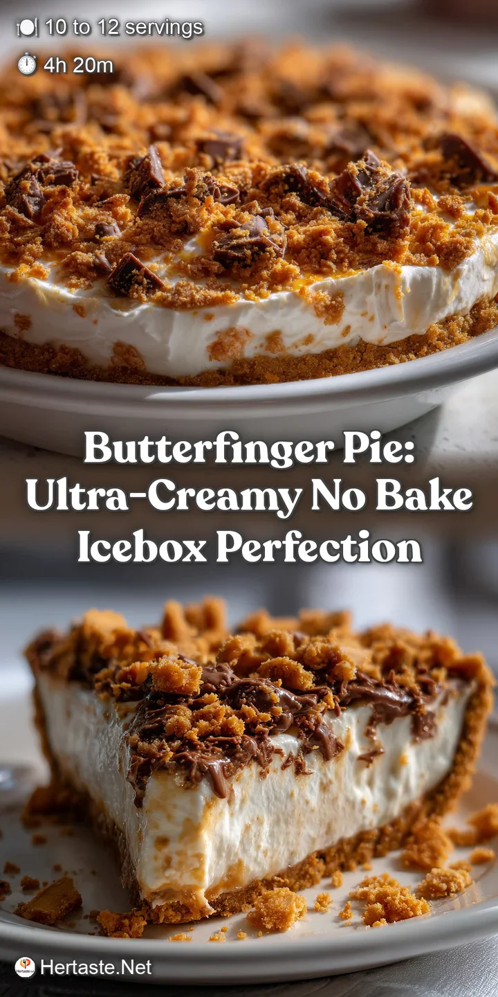 Butterfinger Pie: Ultra-Creamy No Bake Icebox Perfection