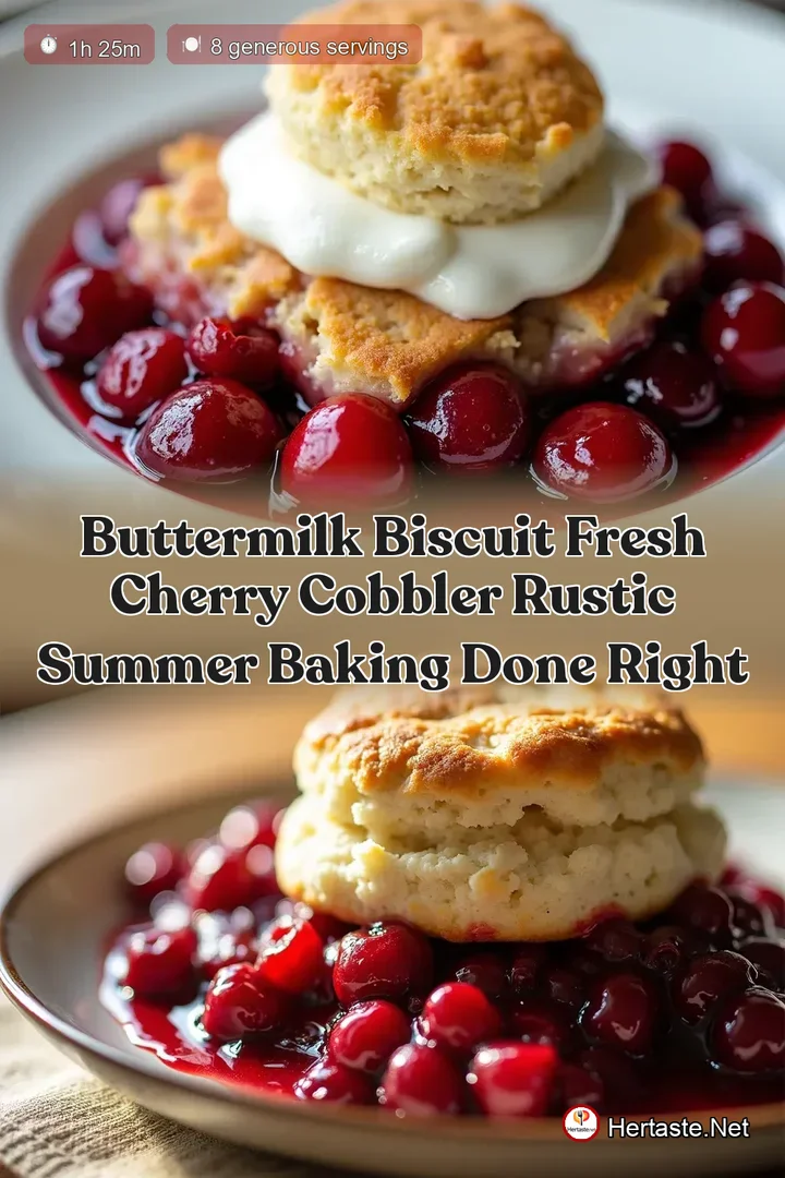 Buttermilk Biscuit Fresh Cherry Cobbler Rustic Summer Baking Done Right