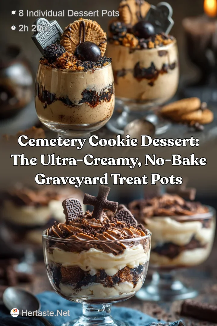 Cemetery Cookie Dessert: The Ultra-Creamy No-Bake Graveyard Treat Pots