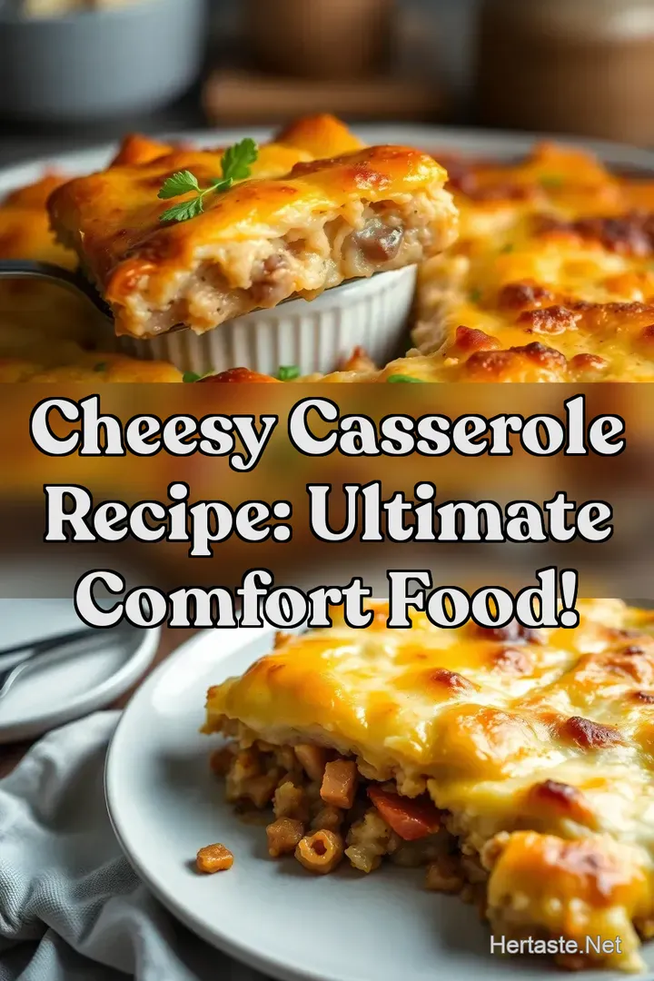 Cheesy Casserole Recipe: Ultimate Comfort Food! : PIN FOR LATER Cheesy Casserole Recipe: Ultimate Comfort Food!