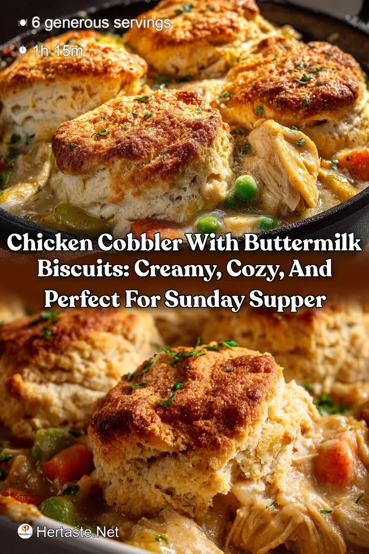 Chicken Cobbler with Buttermilk Biscuits: Creamy Cozy and Perfect for Sunday Supper